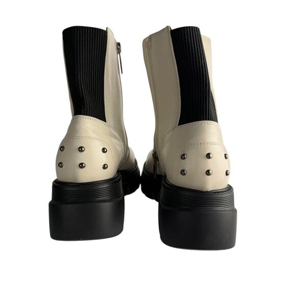 Aquatalia Skyler Water Resistant Lug Sole Platform Boot Off White Size 8 NWOB - Picture 5 of 13